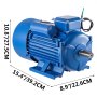 Vevor Single Phase Asynchronous Motor Electric Motor 4 Kw Motor B3foot Mount
