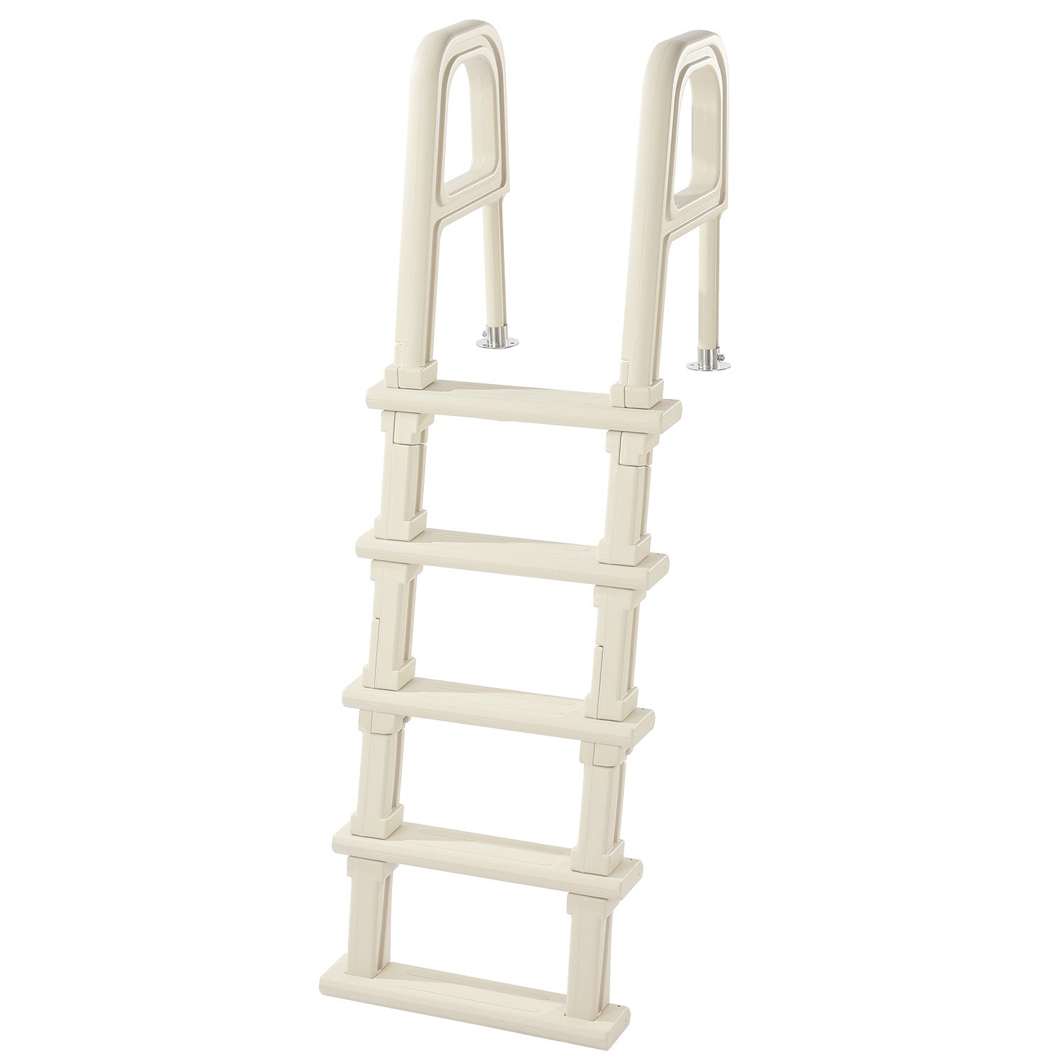 VEVOR Swimming Pool Ladder, 75°Inclined 5-Step Double Handrails Stair, Non-slip Steps of 136 kg Load Capacity, for 1219.2-1371.6 mm Inground & Above-ground Pools of Any Deck Surface Indoor & Outdoor