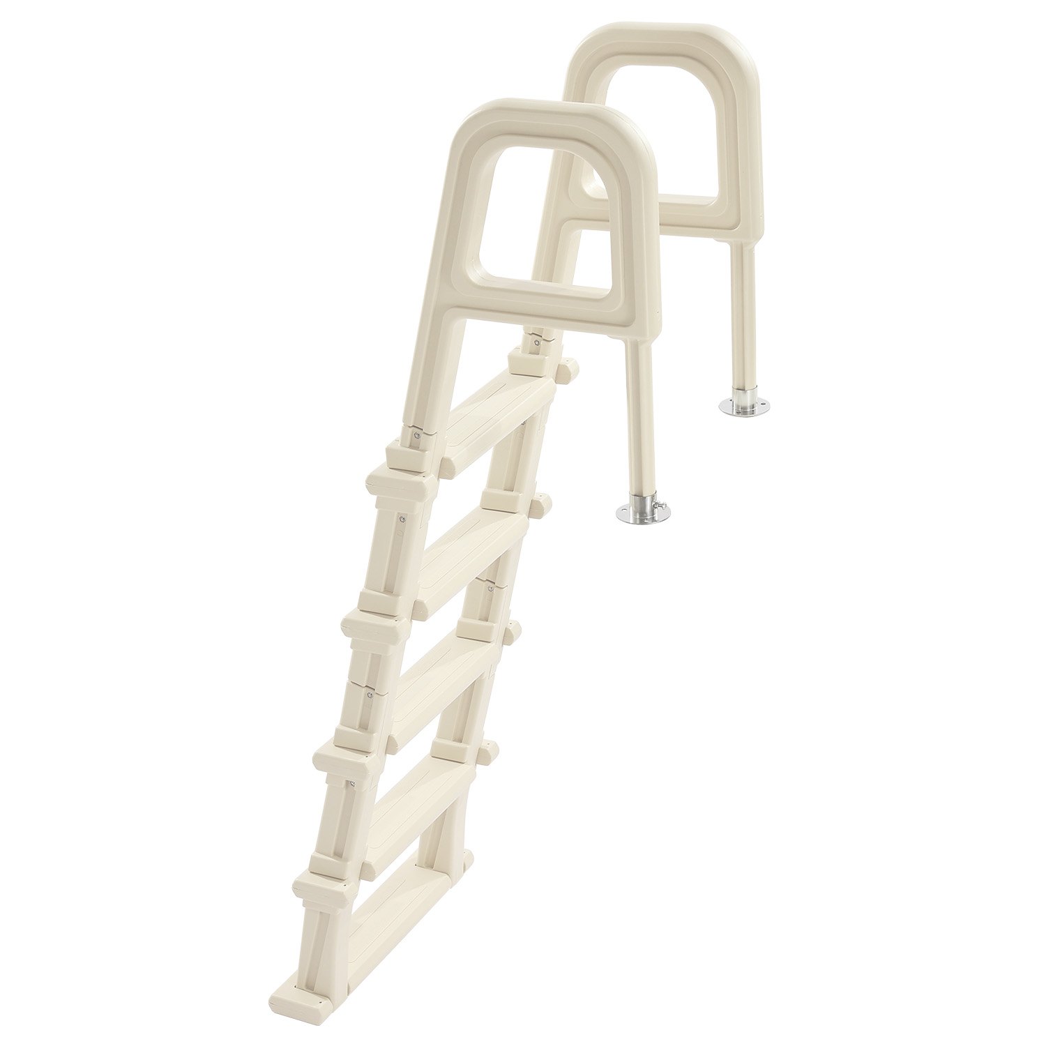 VEVOR Swimming Pool Ladder, 75°Inclined 5-Step Double Handrails Stair, Non-slip Steps of 136 kg Load Capacity, for 1219.2-1371.6 mm Inground & Above-ground Pools of Any Deck Surface Indoor & Outdoor