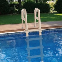 Inclined Pool Ladder 5-Step & 2 Handrails of 300 lb Capacity for 48-54 In Pools