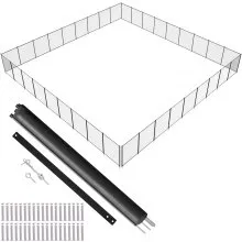 VEVOR Pool Fence, 4 x 108 FT Pool Fences for Inground Pools, Removable Child Safety Pool Fencing, Easy DIY Installation Swimming Pool Fence, 340gms Teslin PVC Pool Fence Mesh Protects Kids and Pets