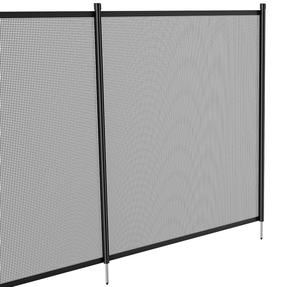 VEVOR Pool Fence, 4 x 12 FT Pool Fences for Inground Pools, Removable Child Safety Pool Fencing, Easy DIY Installation Swimming Pool Fence, 340gms Teslin PVC Pool Fence Mesh Protects Kids and Pets
