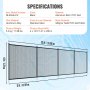 VEVOR Pool Fence 4 x 12 FT Removable Pool Fences for Inground Pools Outdoor
