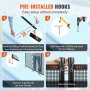 step-by-step installation guide for VEVOR pool fence with pre-installed hooks, highlighting easy setup.