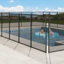 VEVOR Pool Fence, 4 x 72 FT Pool Fences for Inground Pools, Removable Child Safety Pool Fencing, Easy DIY Installation Swimming Pool Fence, 340gms Teslin PVC Pool Fence Mesh Protects Kids and Pets