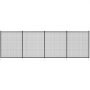 VEVOR pool fence with black frame and mesh panels for pool safety and privacy.