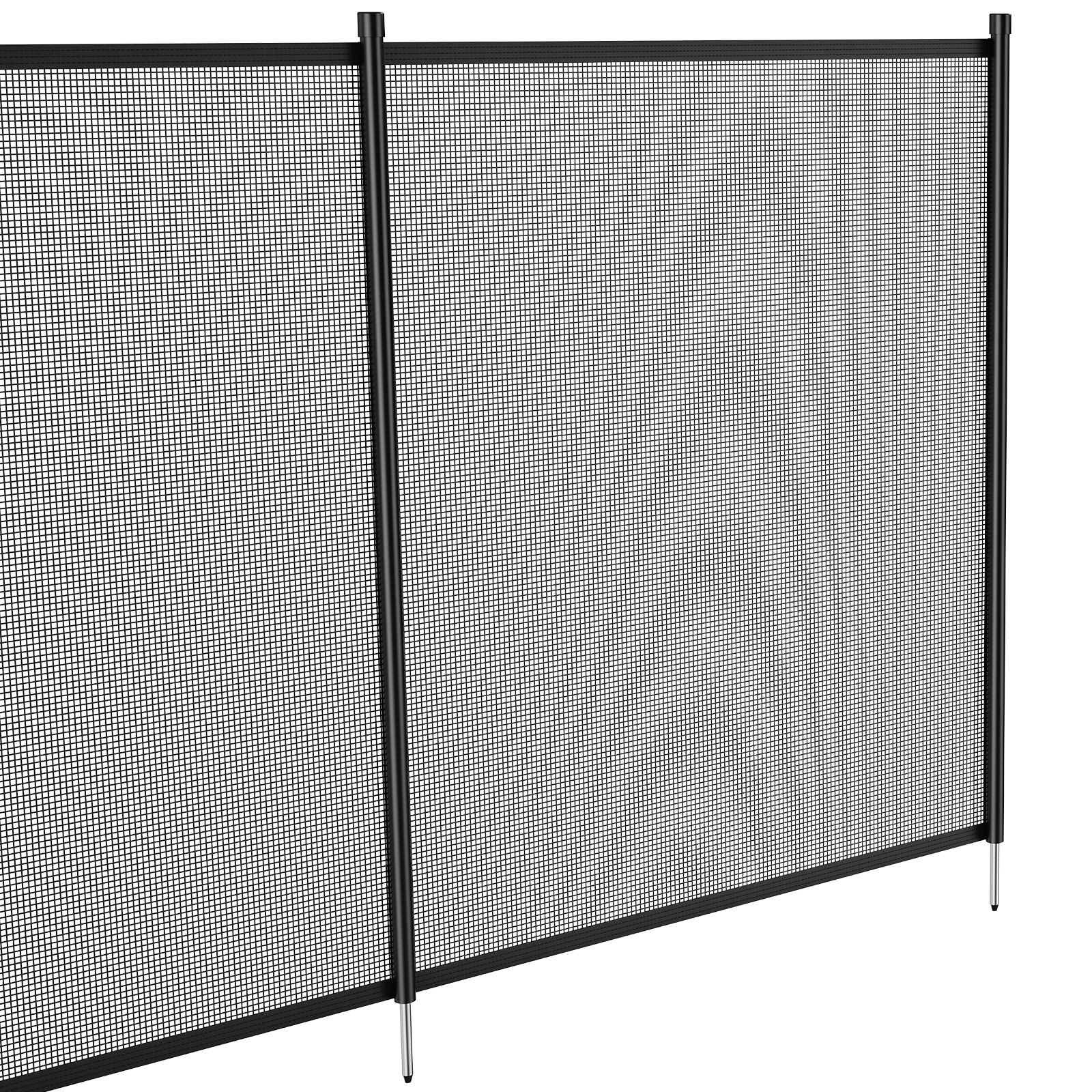 VEVOR Pool Fence, 4 x 96 FT Pool Fences for Inground Pools, Removable Child Safety Pool Fencing, Easy DIY Installation Swimming Pool Fence, 340gms Teslin PVC Pool Fence Mesh Protects Kids and Pets