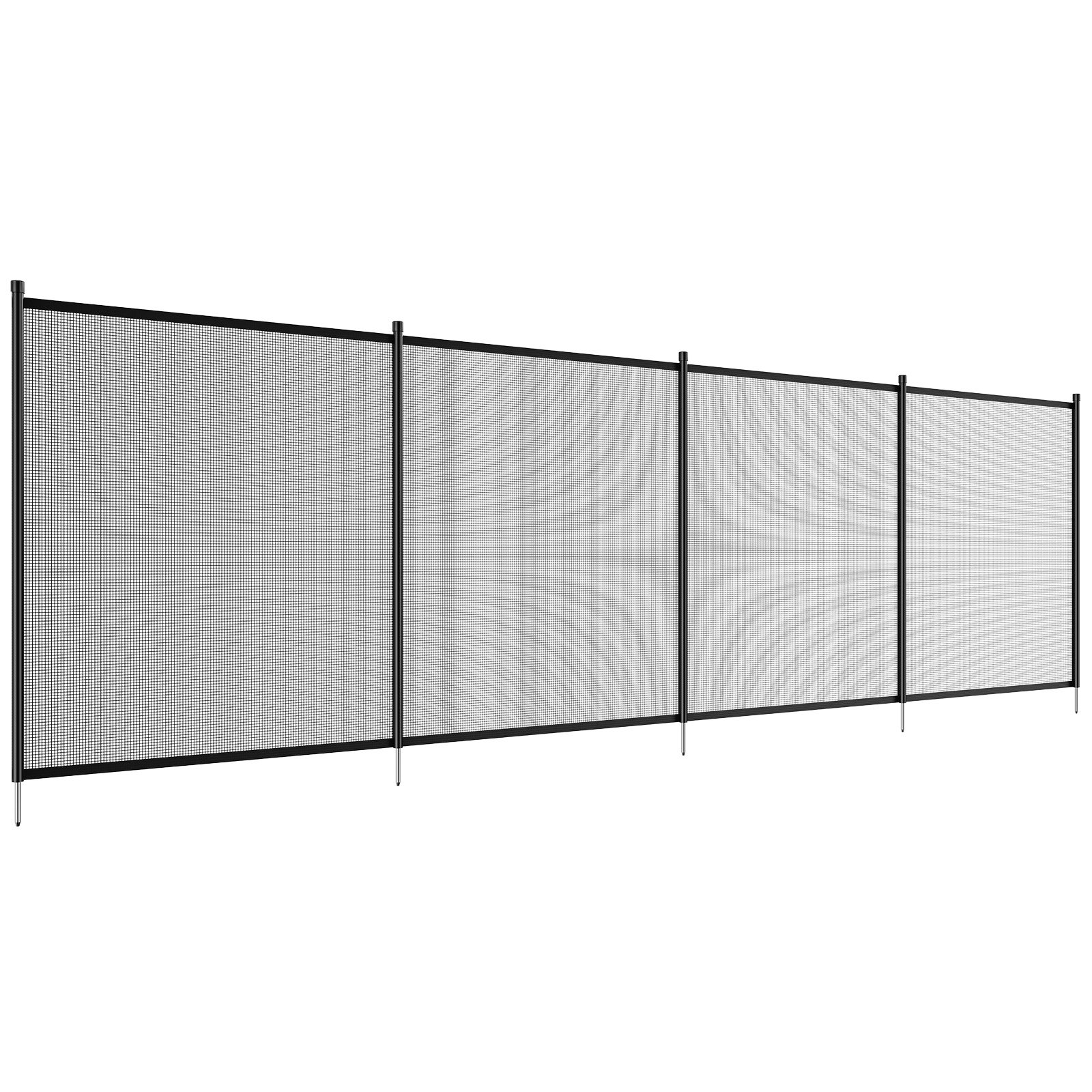 VEVOR Pool Fence, 4 x 96 FT Pool Fences for Inground Pools, Removable Child Safety Pool Fencing, Easy DIY Installation Swimming Pool Fence, 340gms Teslin PVC Pool Fence Mesh Protects Kids and Pets