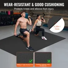 VEVOR Exercise Mat Non Slip Yoga Mat Gym Fitness Pilate Workout Mat (6x4ft)