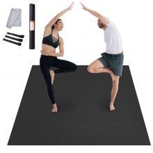 VEVOR Exercise Mat, Non Slip High Density Premium Yoga Mat, Exercise Yoga Mat for Men Women, Fitness & Exercise Mat with Bag & Carry Strap, for All Types of Home Yoga, Pilate & Floor Workout (10x6ft)