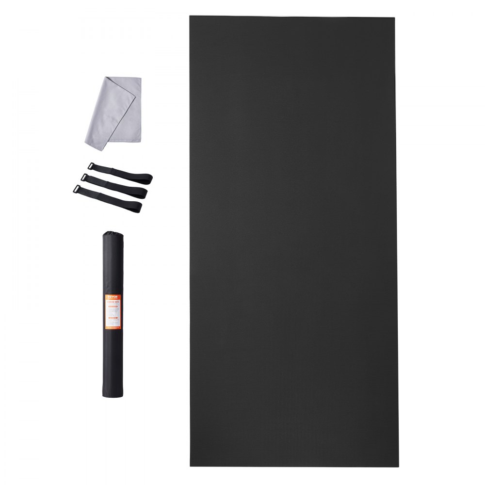 VEVOR Exercise Mat, Non Slip High Density Premium Yoga Mat, Exercise Yoga Mat for Men Women, Fitness & Exercise Mat with Bag & Carry Strap, for All Types of Home Yoga, Pilate & Floor Workout (12x6ft)