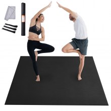 VEVOR Exercise Mat, Non Slip High Density Premium Yoga Mat, Exercise Yoga Mat for Men & Women, Fitness & Exercise Mat with Bag & Carry Strap, for All Types of Home Yoga, Pilate & Floor Workout (9x6ft)