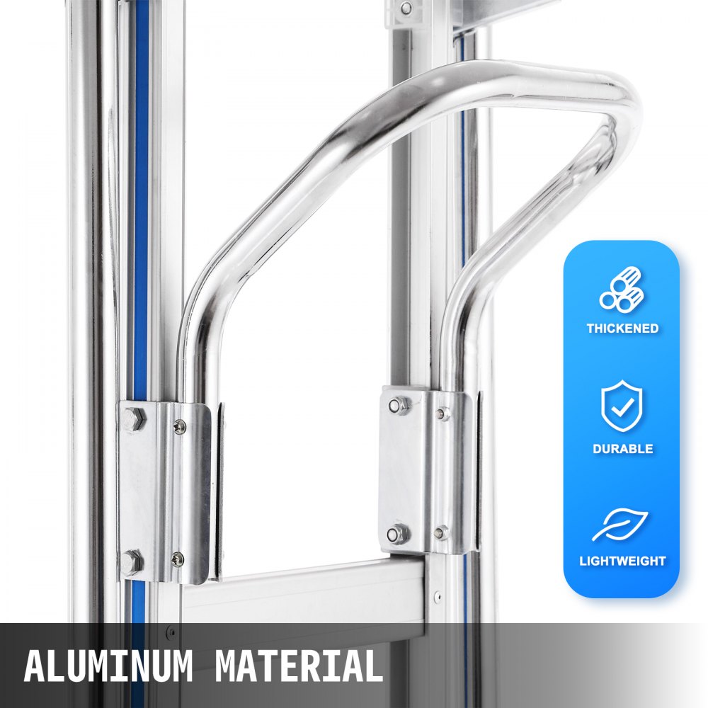 Vevor Folding Aluminium Hand Truck Trolley Luggage Cart Foldable Wheels 400Kg