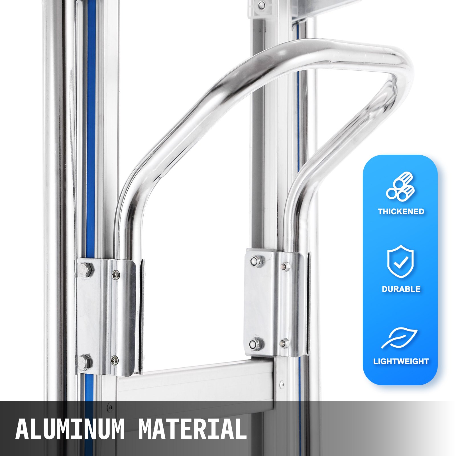 Vevor Folding Aluminium Hand Truck Trolley Luggage Cart Foldable Wheels 400Kg