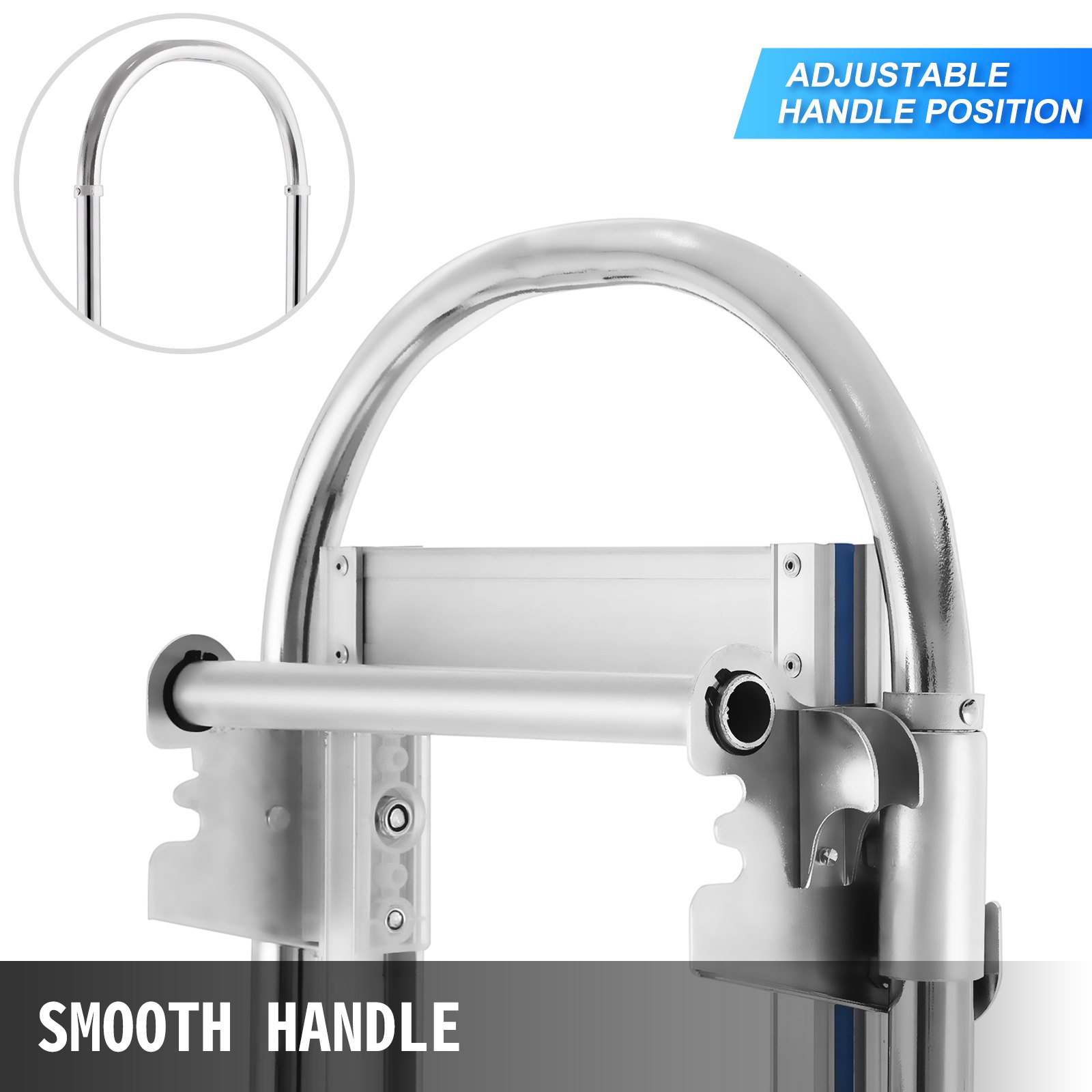 Vevor Folding Aluminium Hand Truck Trolley Luggage Cart Foldable Wheels 400Kg