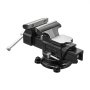 VEVOR Heavy Duty Bench Vise, 100 mm Jaw Width, Multi-Purpose Ductile Iron Bench Vise with Anvil and 360-Degree Locking Swivel Base, 57 mm Throat Depth, 120 mm Jaw Opening, for Drilling, Pipe Cutting