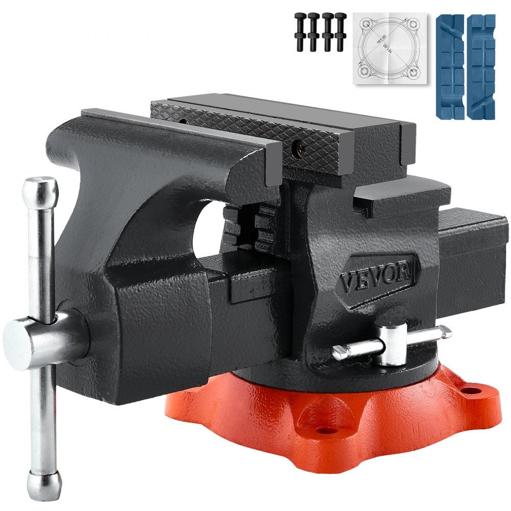 VEVOR 5.5" Bench Vise Multipurpose Heavy Duty Ductile Iron Swivel Locking Base