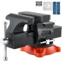 VEVOR 5.5" Bench Vise Multipurpose Heavy Duty Ductile Iron Swivel Locking Base