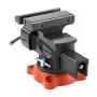 VEVOR Bench Vise, 140 mm(5.5") Jaw Width, 140 mm(5.5") Max Jaw Opening Multipurpose Vise with 360°Swivel Locking Base, 71 mm(2.8") Throat Depth, Heavy Duty Ductile Iron Workbench Vise, Two-Way Jaws for Clamping Round Pipes