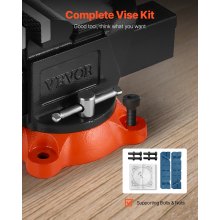 VEVOR 127 mm Bench Vise Multipurpose Heavy Duty Ductile Iron Swivel Locking Base