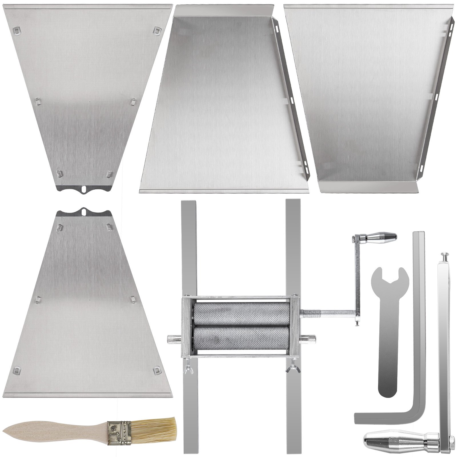 VEVOR Grain Mill Malt Muncher w/ Base Plate Home Brew 2 Roller With Hopper