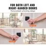 VEVOR Entry Lever Door Handle, 1 PC Black Entry Knob, Lock and Key Locking Lever Set, Contemporary Square Door Lever, Reversible for Right and Left Sided Doors, 45° Rotation to Open, for Front Door