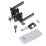 VEVOR Entry Lever Door Handle, 1 PC Black Entry Knob, Lock and Key Locking Lever Set, Contemporary Square Door Lever, Reversible for Right and Left Sided Doors, 45° Rotation to Open, for Front Door