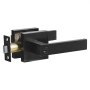 black VEVOR entry door handle with square base and keyhole in a side view.