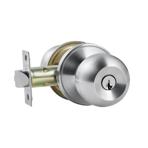 thumbnail image 2 of Privacy  Round Door Knob For Bed/Bath, Satin Nickel, 6 Pack 2 of 2