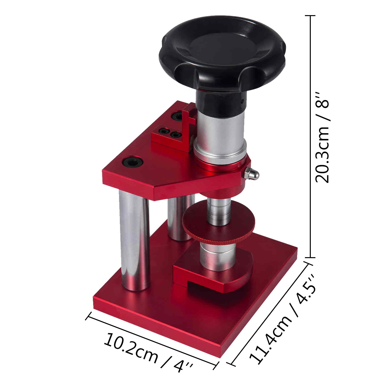 Outils de réparation de montre Presse de montre avec 20 matrices Boîtier de montre plus proche pour fermer le couvercle arrière de la montre Capper Machine de fermeture arrière Outil d'établi Bo Outils de réparation de montre Presse de montre avec 20 matrices Boîtier de montre plus proche pour fermer le couvercle arrière de la montre Capper Machine de fermeture arrière Outil d'établi Bo