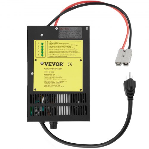 VEVOR 75 Amp RV Power Converter Charger, 110 Volt AC to 12 Volt DC, Power Supply Battery Converter Charger 1200W with 13-16V DC Adjustable Operating Range, Three-Stage Inverter, for RV Trailer Camper