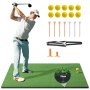 VEVOR 5x4ft Golf Hitting Mat Turf Golf Training Aid Indoor Outdoor Practice