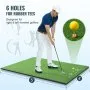 VEVOR Golf Hitting Mat, 5x4ft Artificial Turf Golf Hitting Mat, Golf Hitting Training Aids with 10 Golf Balls, 9 Golf Tees, Golf Practice Hitting Mat for Backyard Driving Indoor Outdoor Training