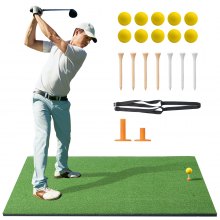 VEVOR 5x4ft Golf Hitting Mat Turf Golf Training Aid Indoor Outdoor Practice