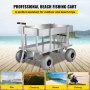 VEVOR Beach Fishing Cart Fish & Marine Carts w/
Balloon Tires for Sand 500lbs