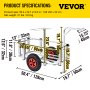 VEVOR Beach Fishing Cart Fish & Marine Carts w/
Balloon Tires for Sand 265lbs