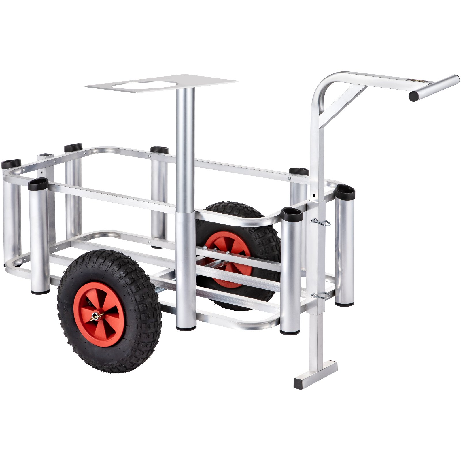 VEVOR Beach Fishing Cart Fish & Marine Carts w/
Balloon Tires for Sand 265lbs