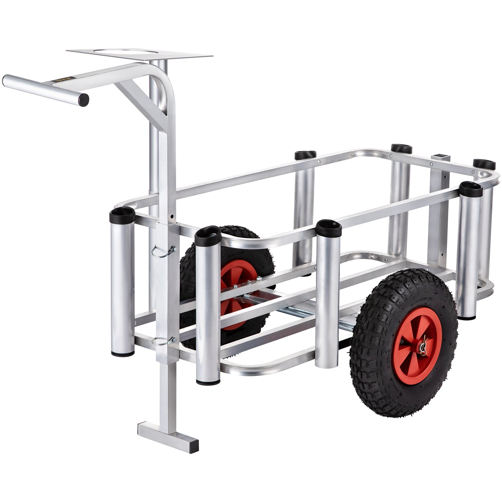 VEVOR Beach Fishing Cart Fish & Marine Carts w/
Balloon Tires for Sand 265lbs