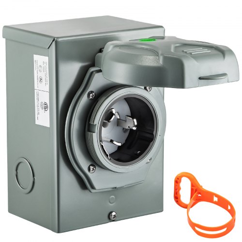 VEVOR Generator Inlet Box 50 Amp Power Inlet Box SS2-50P ETL Listed 3 Prongs