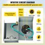 VEVOR Generator Inlet Box 50 Amp Power Inlet Box SS2-50P ETL Listed 3 Prongs