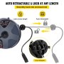 VEVOR Retractable Extension Cord Reel 50+3.2FT, 16/3 SJT Power Cord Reel, Heavy Duty Electric Cord Reel, Wall/Ceiling Mount Retractable Cord Reel, Automatic Flexible Triple Tap Connector with Stopper