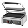 VEVOR Commercial Panini Grill, 1800W Electric Sandwich Panini Maker, Stainless Steel Sandwichs Press Grill with Handle and Temp Control, 13.5x9.3 in Full Flat Enamel Plate, for Hamburger Steak Bacon