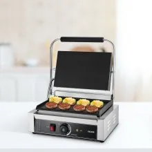 VEVOR Commercial Panini Press Grill Electric Sandwich Maker Griddle Plate 14"x9"