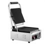 VEVOR Commercial Panini Grill, 1800W Electric Sandwich Panini Maker, Stainless Steel Sandwichs Press Grill with Handle and Temp Control, 8.8x9 in Full Grooved Enamel Plate for Hamburger Steak Bacon