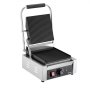 VEVOR Commercial Panini Grill, 1800W Electric Sandwich Panini Maker, Stainless Steel Sandwichs Press Grill with Handle and Temp Control, 8.8x9 in Full Grooved Enamel Plate for Hamburger Steak Bacon
