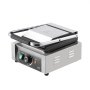 VEVOR Commercial Panini Grill, 1800W Electric Sandwich Panini Maker, Stainless Steel Sandwich Press Grill, Panini Grill with Temp Control & 9"x9" Flat Enamel Plate, for Hamburger Steak Bacon