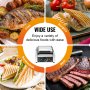 VEVOR Comercial Panini Press Grill Sanduicheira Elétrica Chapa de Grelha 9"x9