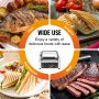 VEVOR komerční Panini Press Grill elektrický sendvičovač grilovací talíř 9" x 9