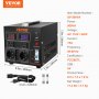 VEVOR Voltage Converter muuntaja, 500 W, Heavy Duty Step Up/Down muuntaja, muuntaa 110 voltista 220 volttiin ja 220 voltista 110 volttiin, US Outlet EU Outlet 5 V USB-portilla, CE-sertifioitu