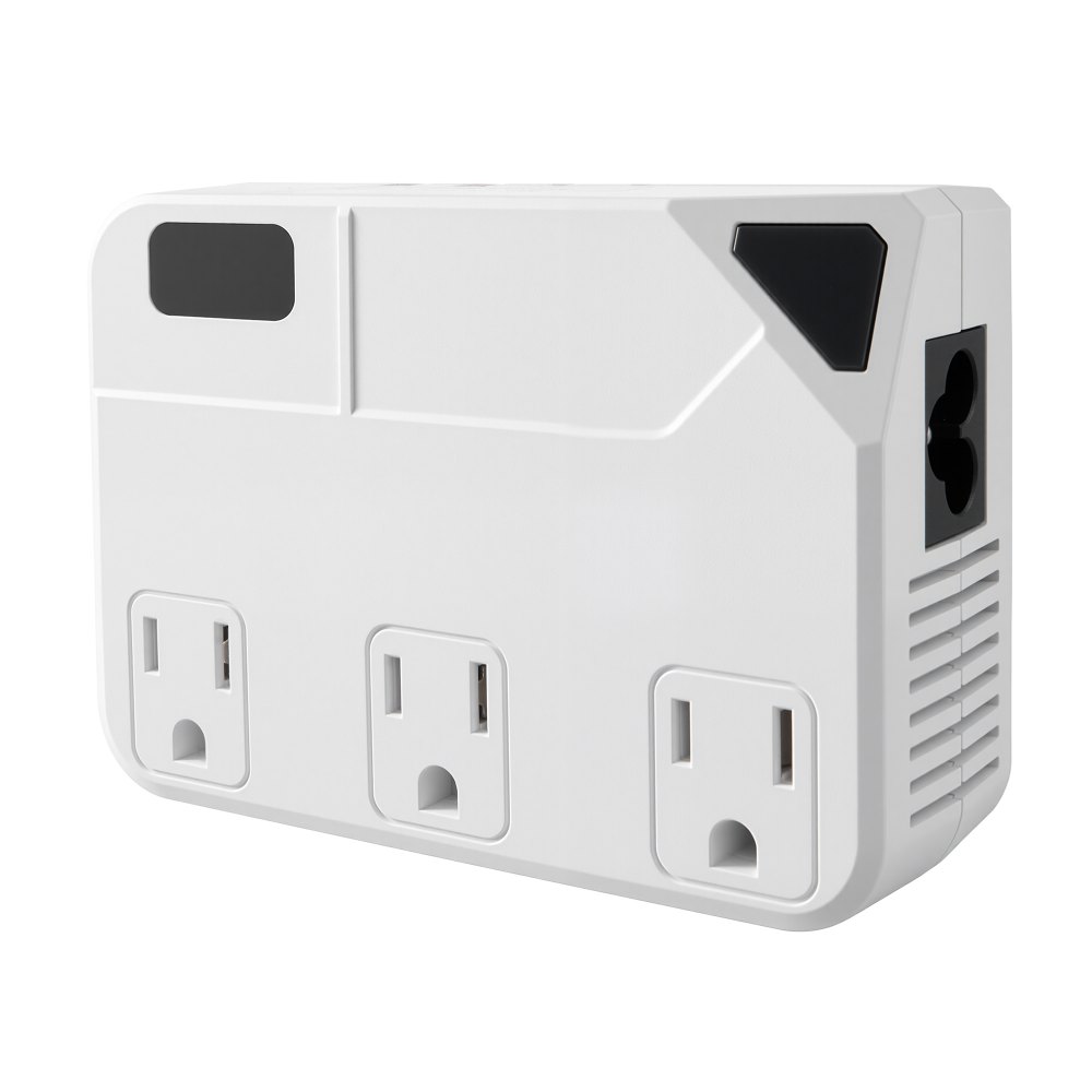 VEVOR Voltage Converter, 220V to 110V, International Universal Travel Adapter with 4 USB Ports (2 USB C), 3 AC Sockets, Plug Power Adapter, Step Down Transformer Outlet Converter, for EU UK AU US